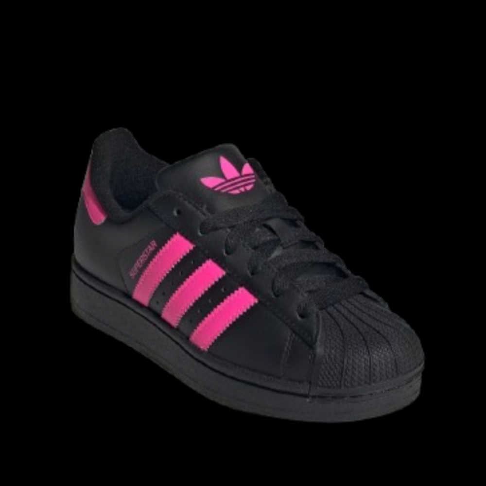 Adidas Originals Superstar 2 Womens Size 7.5/Kids 6.5 Black Lucid Pink